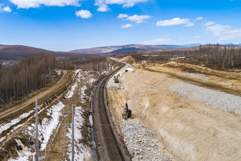 Подготовка земляного полотна под вторые пути