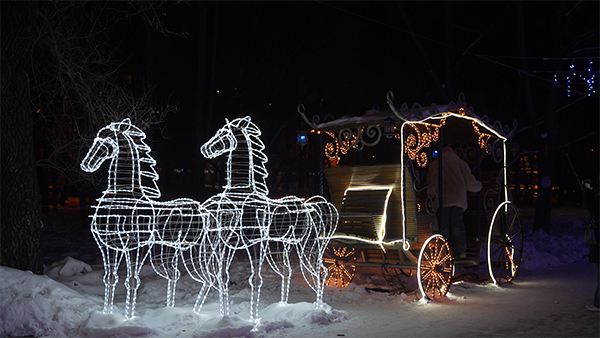 Зимнее крашение города