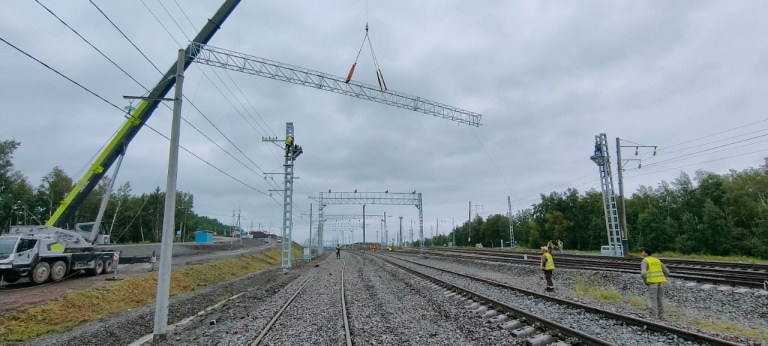 В транзитном парке «Д» уложены 8 приемоотправочных путей