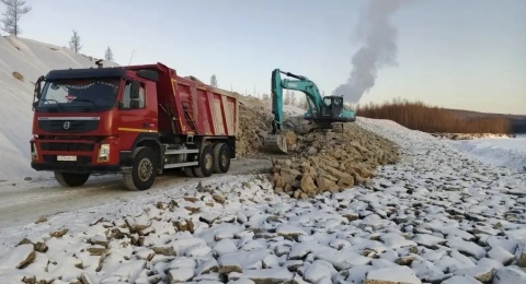Укрепление берега реки