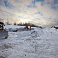 Реконструкция автодороги Лена в Якутии, 569-600 км, ноябрь 2011 года