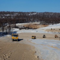 Реконструкция федеральной дороги Лена, 93-123 км, Амурская область, декабрь 2012 года