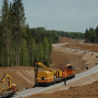 Строительство жлезной дороги Яйва- Соликамск в Пермском крае, 2009 год